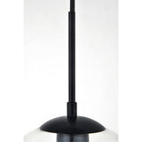 Living District Baxter 1-Light Mid-Century Metal Pendant In Black Finish