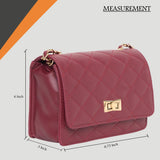 Adisa Women'S Girls Quilted Cross Body Sling Bag (Sl5059-Maroon),Maroon,,B0BH2GS8VZ