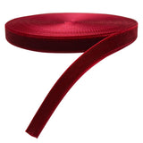 Chenkou Craft 5 Yards Velvet Ribbon Christmas Docoration Craft Packing (Dark Red, 3/8(10mm))