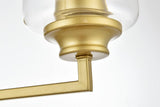 Living District Ronnie 4-Light Iron & Glass Bath Sconce In Black/Clear
