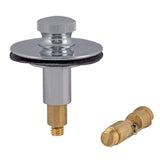 EZFLO Bathtub Drain Stopper, Lift and Turn Tub Drain Replacement with Rubber Seal, 3/8 Inch Brass Stem, Chrome Plated, 35255