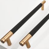Guoharda 12 Pack 7 1/2 Inch 192 mm Bronze and Black Knurled Cabinet Handles Cabinet Pulls Aluminum Handles Pulls Oxidation Finis