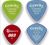 Gravity Acrylic Variety Pack Guitar Picks - Polished Bevels, Brighter, Louder Sound & Tighter Grip - Available in Different Packs - Made in the USA