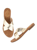 Shoetopia Women'S Flat-736 Flat Sandal-8 Kids Uk (Flat-736-Golden)-Eu41,Gold,8,B0D76SZ1B8