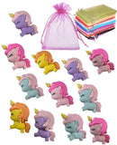 Le Delite Pack of 12 Pcs Unicorn Theme Rubber with Gift Pouch Organza Haversack potli/Ocean sea Princess Erasers for Kids Doll