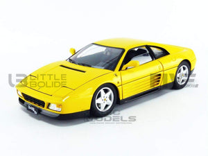 Hot Wheels Wholesale 1989 Ferrari 348 Tb Yellow Elite Edition 1/18 Diecast Car Model By Hotwheels