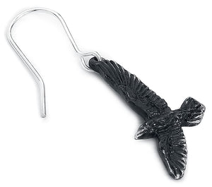 Alchemy Gothic Black Raven Earrings Fashion Jewelry