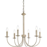 Living District Indoor Modern Home Decorative Bright Ceiling Brielle 6 Lights Pendant In Weathered Dove