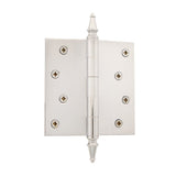 Grandeur Hardware 814555 4 Steeple Tip Residential Hinge with Square Corners in Polished Nickel, 4 x 4