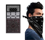 Bismaadh MultiPurpose Headwear Headband Paisley Bandanas Unisex Novelty Headwrap, Facecover Pack Of 3