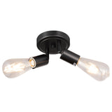 Edzemuwa Semi Flush Mount 2Light Ceiling Light Matte Black with E26 Base Modern Chandelier for Farmhouse Kitchen Dining Room Bed