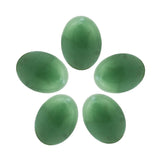 Nupuyai Pack of 5 Oval Green Aventurine Cabochons for Jewelry Making, Stone Cabochons Flatback DIY Art Project Jewelry Making Su