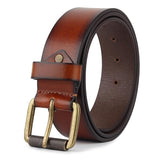 Mahetri Classic Mocha Brown Genuine Leather Belt For Men | Formal & Casual Wear (3244 Inches) | Adjustable Pin Buckle | Handcra
