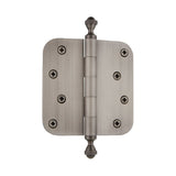 Grandeur Hardware 833743 4 Acorn Tip Residential Hinge with 5/8 Radius Corners in Antique Pewter