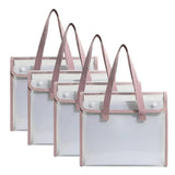 Kankuwar Waterproof A4 Accordion File Folder Organizer 12 Expandable Pockets Clear Pvc Document Storage Bag With Handle For Offi
