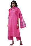 Anni Designer Women'S Rayon Blend Solid Straight Kurta With Pant & Dupatta (Janeu Pink_L_Pink_Large),Pink,L,,,