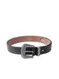 Celtic Genuine Leather Embossed Western Belt For Mens | Antique Silver Buckle | Durable Waist Belt For Casual And Formal Wear | 