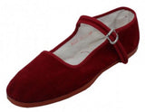 Shoes 18 Womens Cotton China Doll Mary Jane Shoes Ballerina Ballet Flats Shoes (11, 118 Burgundy)