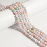 60pcs 6mm Natural Moganite Beads Gemstone Beads Round Loose Beads for Jewelry and Bracelets Making