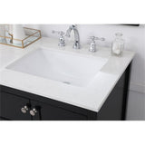 Elegant Decor Theo 60 Steel And Solid Wood Single Bathroom Vanity In Black