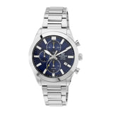 Casio Edifice Efb-710D-2Avudf Blue Analog Dial Silver Stainless Steel Band Men'S Watch Chronograph Sapphire Glass Ed581