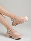Shoetopia Round Toe Peach Pumps Bellies For Women & Girls-Eu37,Peach,4,B0D76WFMS8