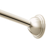 Moen Polished Nickel 54 to 72Inch Adjustable Length Fixed Mount Single Curved Shower Rod, CSR2160NL