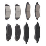 AUTOMUTO 8PCS Front & Rear Semi-Metallic Disc Brake Pads Set D1068 D1069 For Ford For F-250 Super Duty 2005-2007, For Ford For F