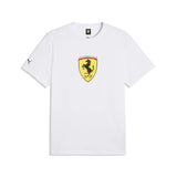 PUMA Scuderia Ferrari F1 Men's Tshirt with Large Scudetto Shield Logo - White - Size: XX-Large