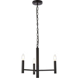 Elegant Lighting Living District Carmella 3 Lights Pendant In Black