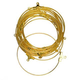 ATORSE 3x20pcs Lot Earring Making Findings Round Hoop Ear Wire Jewelry DIY Gold
