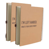Urby Left Handed Notebooks College Ruled, Hard Cover, 11 X 9