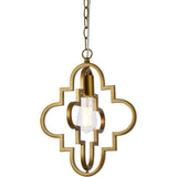 Living District Indoor Modern Home Decorative Bright Ceiling Sandara 1 Light Pendant In Brass