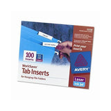 Printable Inserts for Hanging File Folders (100/Pack) [Set of 4]