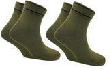 Vdangi Mens & Women Premium Indian Army Dark Green Ankle Length Cotton Spandex Socks Pack Of 2 Pairs