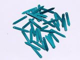 The Design Cart Turquoise One Hole Arrow Plastic Sequins, 100 Grams, 2.1 cm Sequins for Embroidery Work, Jewellery Making, Desig