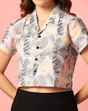 Toplot Women'S Casual Printed Crop Shirt With Half Sleeve Pack Of 2 (Combo-5059-Mlt-Tre-Xs),Multi-Tree,,B0CFTXS3ZS