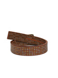 Jack & Jones Men Brown Studded Leather Belt