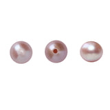 BEADIA Natural Half Drilled Pearl Beads Purple 4.5-5mm 12pcs AAAA Freshwater Cultured Loose Gemstone Beads for DIY Stud Earring 