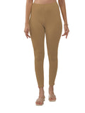 Lyra Women Solid Premium Cotton Ankle Length Leggings | Mid-Waist | Fashionwear
