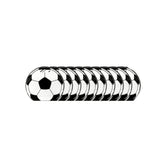 ECOMISTIQ 10 Pieces BlackandWhite Soccer Party Favor Bag Glossy Soccer Favor Bag, 10PCS