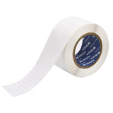 Brady THT1342310 1.25 Width x 0.25 Height, B423 Permanent Polyester, Gloss Finish White Thermal Transfer Printable Label (