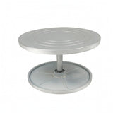 ECOMISTIQ DoubleSided Turntable ABSSteel Pottery Turntable Stable Rotary Work Stand Grooved for Trimming, ABS Steel