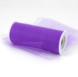 Tulle Fabric 6 Inches Wide X 25 Yards (Purple)