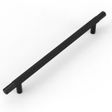 ROMATEE 6061 10 Pack Matte Black knurled Cabinet Pulls,6.3 Inch(160mm) Hole Centers Solid Heavy Duty Kitchen Cabinet Handles Har