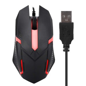 MS11 Wired Mouse 1600DPI Wired Game Mouse Backlight USB Mouse Ergonomic Gaming Notebook Office Mouse 2 Buttons +1 Wheel for Note