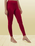 Lyra Women Solid Premium Cotton Ankle Length Leggings | Mid-Waist | Fashionwear Queen Lyra L