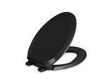 Kohler K4713-RL-7 French Curve Elongated Closed-Front Toilet Seat with Soft Close and Quick Release Black Black