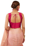 Soch Womens Magenta Taffeta Sleeveless Blouse
