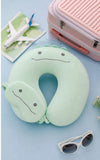 Trisav Kids Travel Neck Pillow Set With Eye Mask | Memory Foam UShaped Cushion | Soft & Cute Cartoon Design For Travel & Sleep 